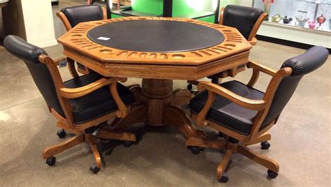 home poker table and chairs set